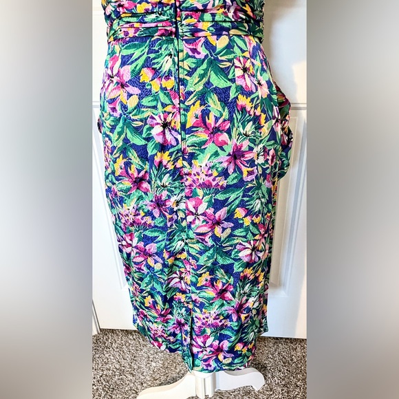 Maggy Boutique 80s Floral Knee Length Dress size 10 - Picture 10 of 14